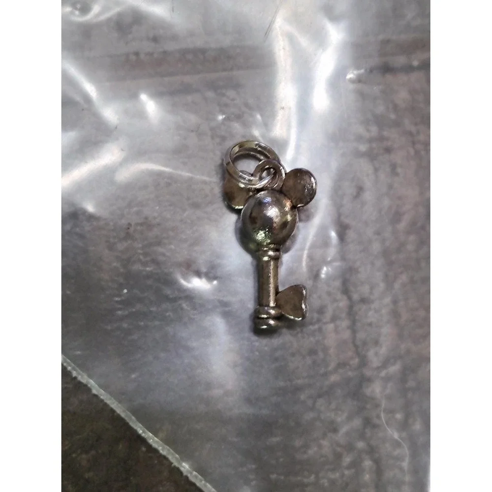 charm pendant Mickey Mouse / ears key Silver 925 vintage
